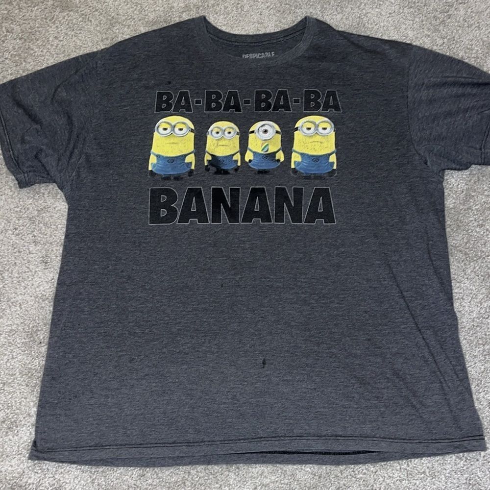 Ba Ba Ba Ba Banana Despicable Me 2 Minions Team Funny Gray Funny T Shirt 2XL